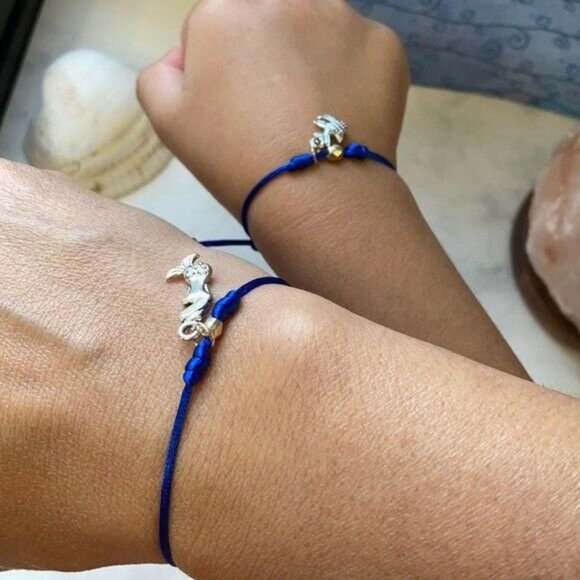 Mommy & Me Mermaid shape bracelet & earrings set - Picture 6 of 10